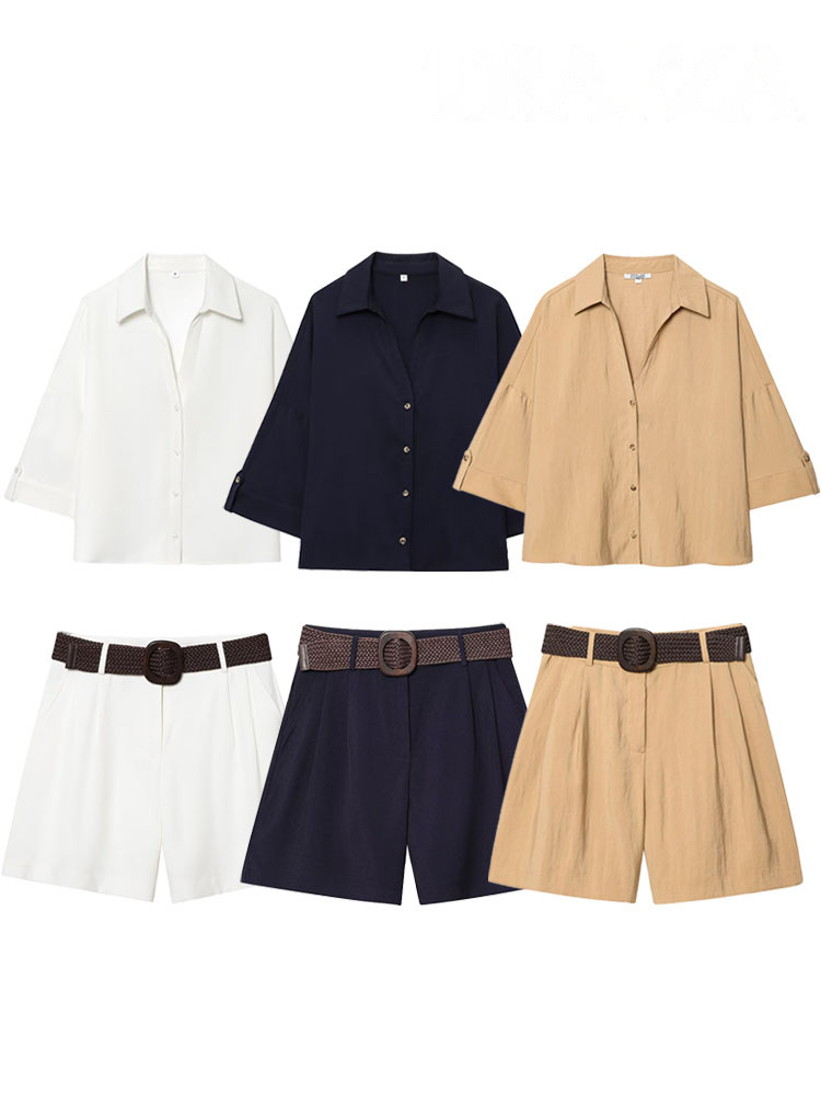 Women Formal Wear Tops - HH Women Elegant Turn-Down Collar Single-Breasted