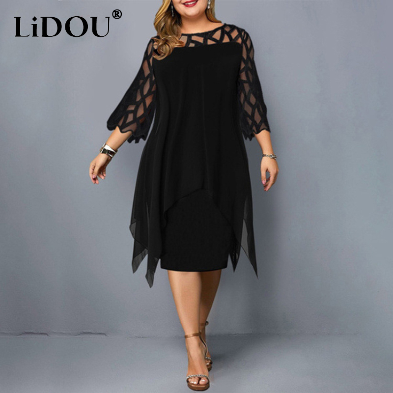 Women Formal Office Wear Tops - Mới Sang Trọng Phối Lưới Ren