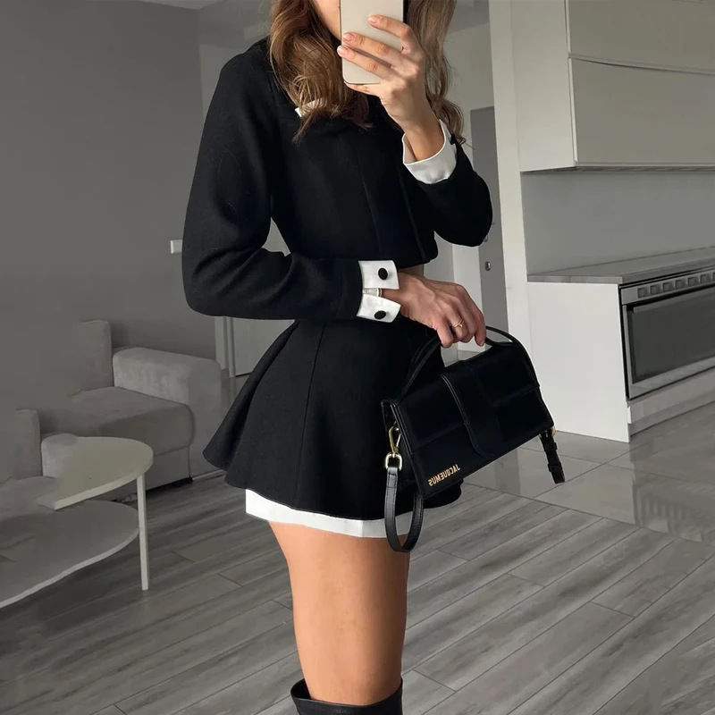 TARUXY Tweed Shorts Skirt Two  - đánh giá và giá Pencil Skirt Midi