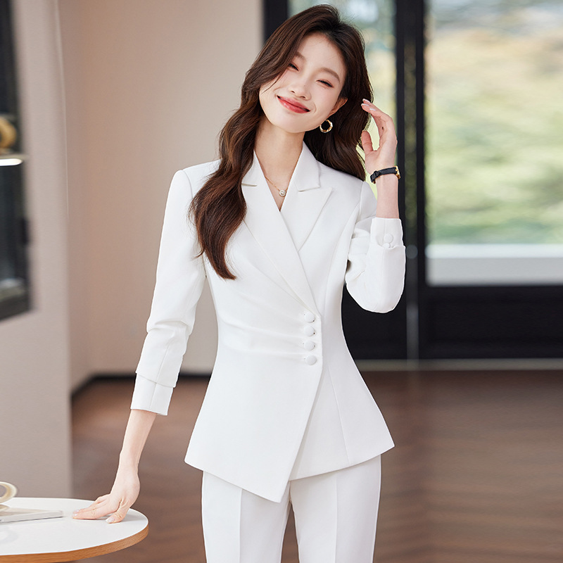 White women's business suit, p - đánh giá và giá Women Formal Wear Office