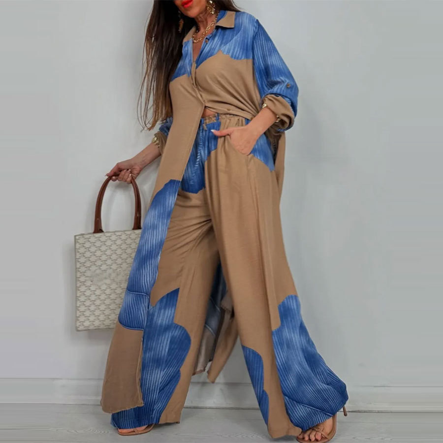 Elegant Lady Set Printed Long  - đánh giá và giá Women Formal Wear Tops