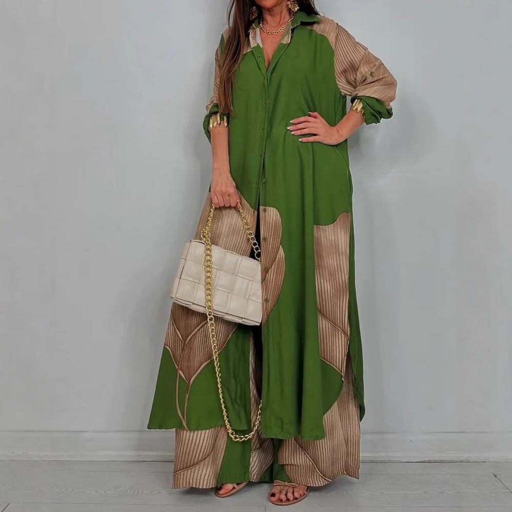 Elegant Lady Set Printed Long  - đánh giá và giá Women Formal Wear Tops