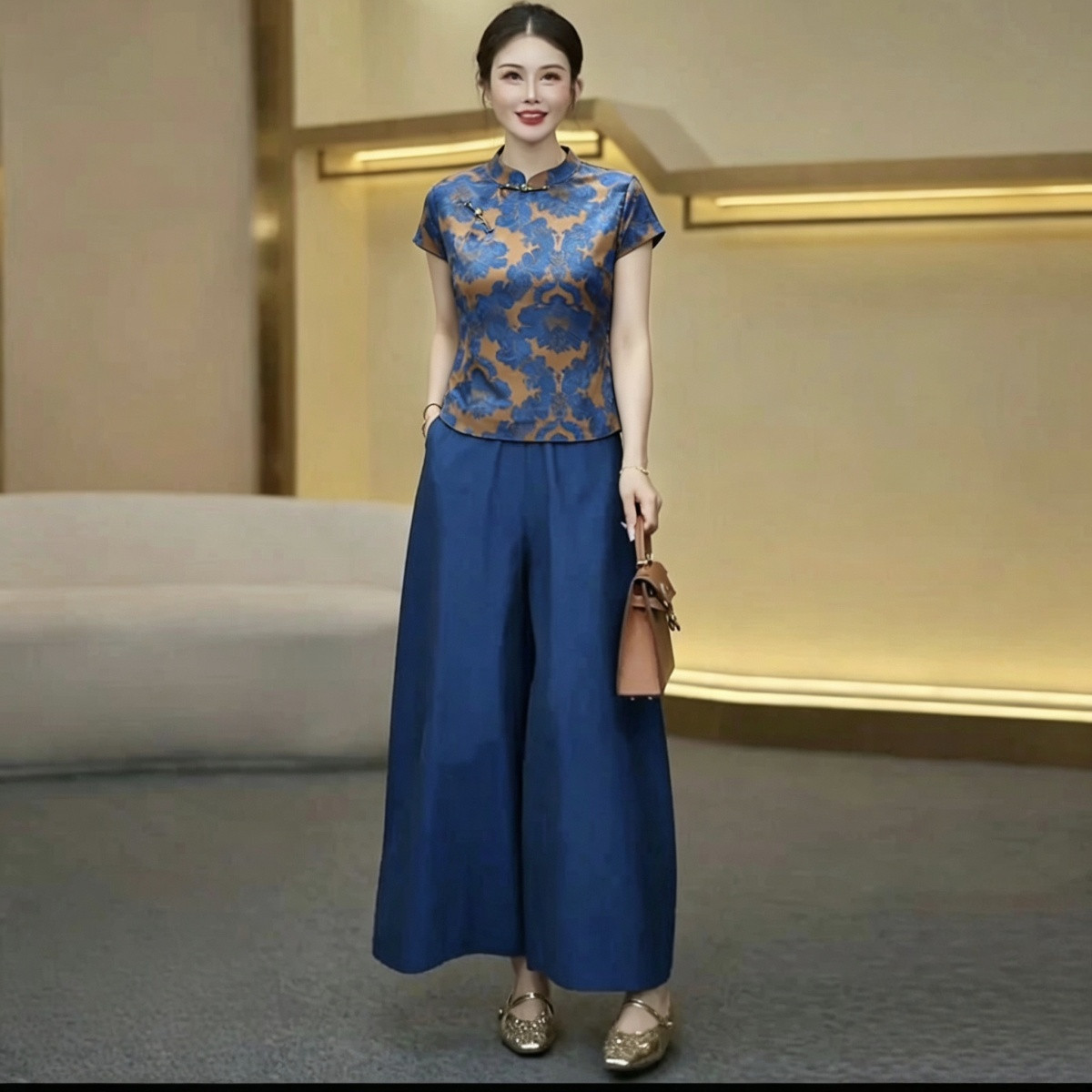 Silk Suit Summer Mother's New  - đánh giá và giá Women Formal Wear Tops