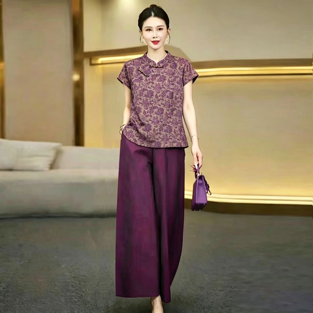 Silk Suit Summer Mother's New  - đánh giá và giá Women Formal Wear Tops