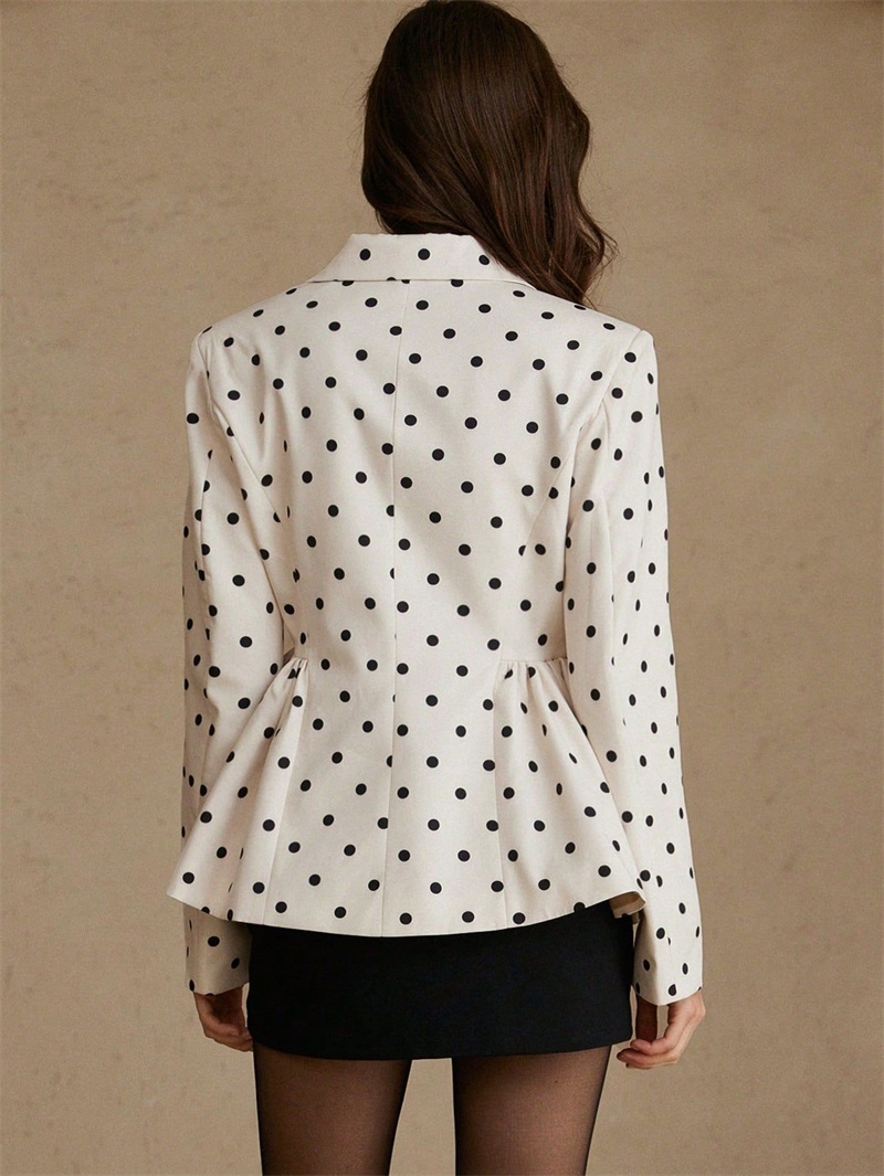 White Black Dot Women Suit Bla - đánh giá và giá Women Formal Wear With Black Blazer