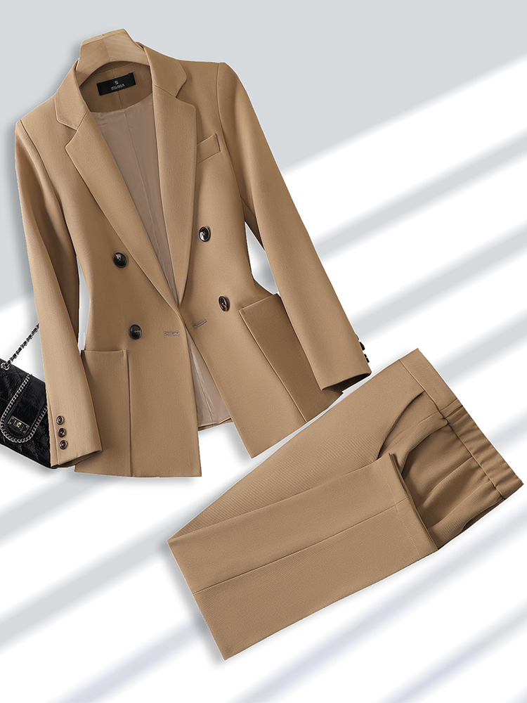 Fashion Ladies Pant Suit Forma - đánh giá và giá Women Formal Wear With Black Blazer
