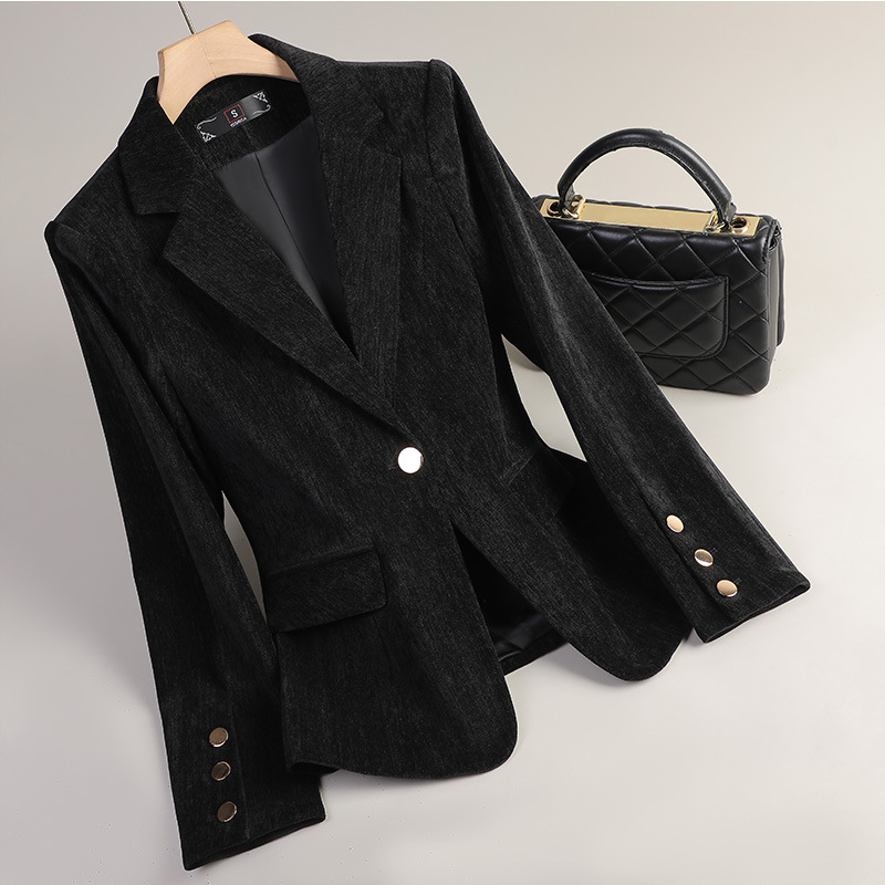 Yellow Gold Velvet Blazer Wome - đánh giá và giá Women Formal Wear Office