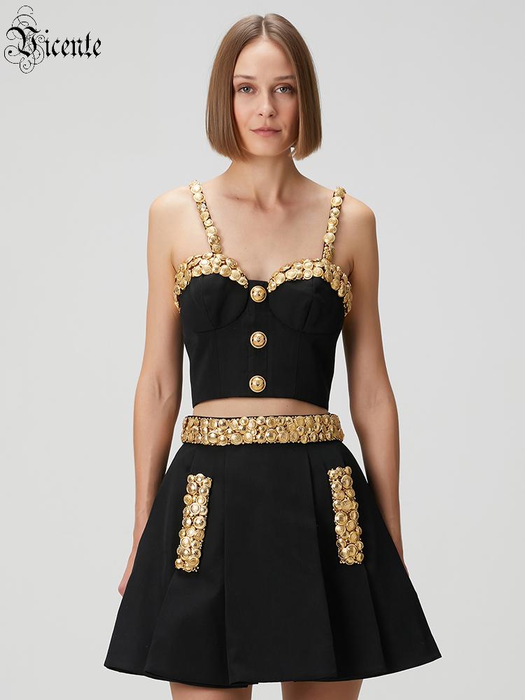 VC Black Two Piece Set Dress w - đánh giá và giá Women Formal Wear Tops