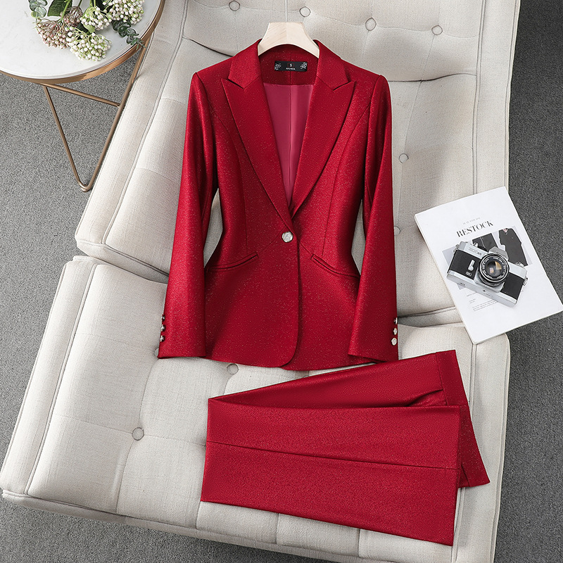 Office Ladies Formal Pant Suit - đánh giá và giá Women Formal Wear With Black Blazer