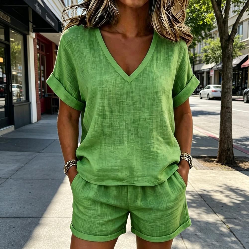 Women T-shirt And Shorts Set V - đánh giá và giá Women Formal Wear Tops