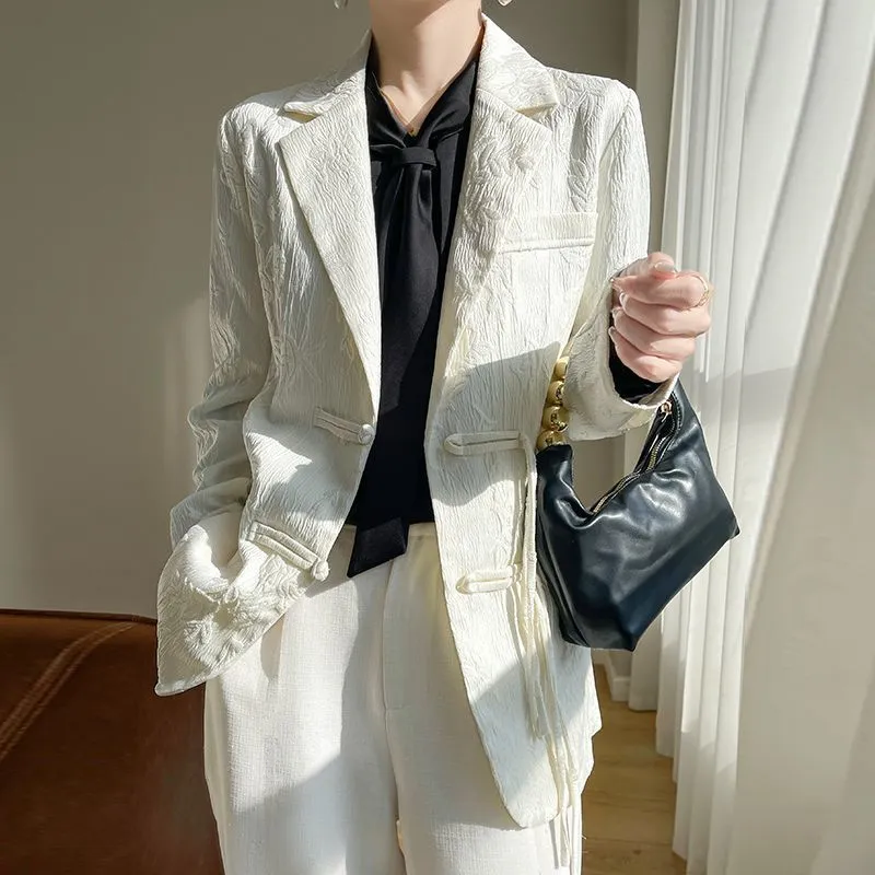 Women's White Textured Blazer  - đánh giá và giá Women Formal Wear Office