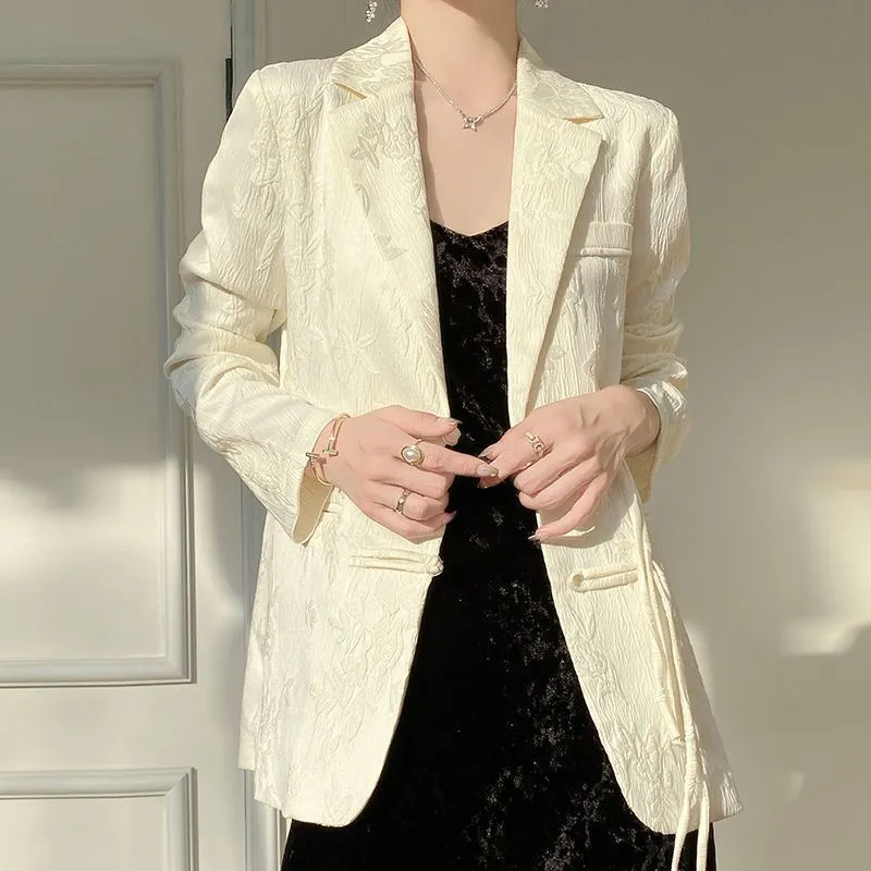Women's White Textured Blazer  - đánh giá và giá Women Formal Wear Office
