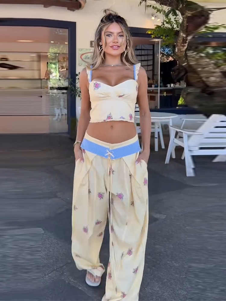 Sexy Print Vest Pants Women Se - đánh giá và giá Women Formal Wear Tops