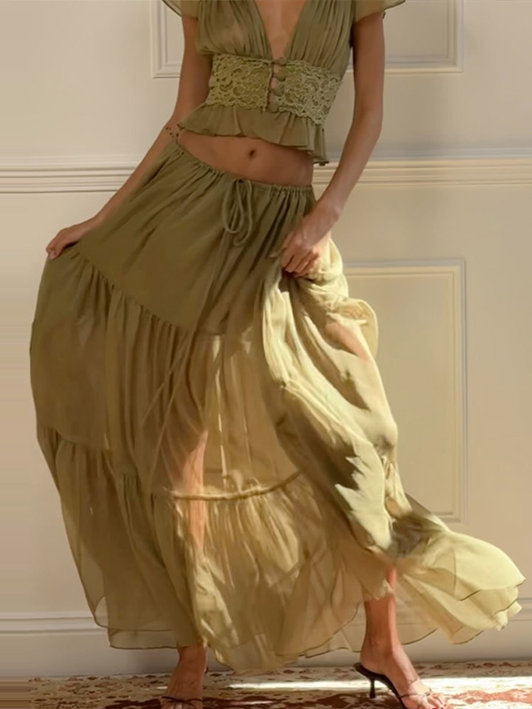 Elegant Lace Patchwork Women's - đánh giá và giá Women Formal Wear Tops